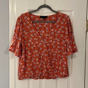 Size M Sanctuary Orange floral crop top